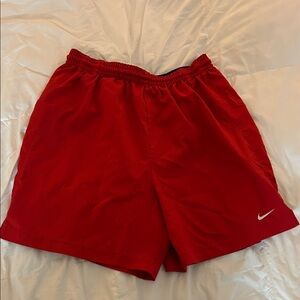 Nike Men's Vibrant Red Athletic Shorts